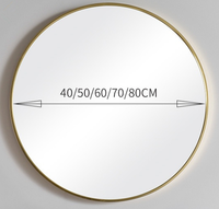 Miroir mural encadré de luxe pour chambre à coucher, avec cadre en alliage d'aluminium personnalisé