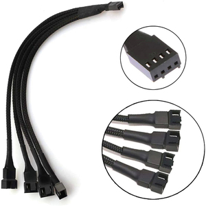 Séparateur de ventilateur <span class=keywords><strong>PWM</strong></span> à 4 broches, 3 broches, alimentation de refroidissement, CPU, câble d'alimentation pour ordinateur, PC - Product Image 6