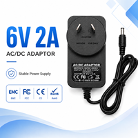 Adaptateur secteur AC/DC 6V 2A ODM/OEM, prise AU 5,5x2,5 mm, chargeur mural 12W pour haut-parleur Bluetooth et caméra de sonnette