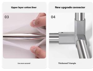 คอกล้อมเด็กเล่นสำหรับเด็กสนามเด็กเล่นในร่มพับได้แบบสี่เหลี่ยมพกพาได้ - Product Image 5