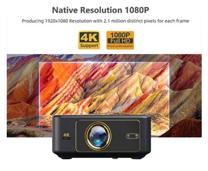 สมาร์ททีวี โปรเจคเตอร์วิดีโอ แอปพลิเคชัน Linux อย่างเป็นทางการ 5G WiFi เกม ภาพยนตร์ การประชุม โปรเจคเตอร์ 4K ความละเอียด 1080P ความสว่าง 1000ANSI ลูเมนส์สูง สำหรับใช้งานกลางแจ้ง โรงภาพยนตร์ 3 มิติ - Product Image 4