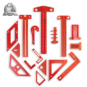 Outils faits à la main en alliage d'aluminium rouge métal haute précision mesure du travail du bois règle de marquage pour le travail du bois dans l'atelier de <span class=keywords><strong>menuiserie</strong></span> - Product Image 6