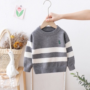 <span class=keywords><strong>Pull</strong></span> en tricot rayé tendance pour enfants 2025 - <span class=keywords><strong>Pull</strong></span> <span class=keywords><strong>chaud</strong></span> unisexe pour bébé automne-hiver, haut à col rond pour garçons et filles - Product Image 3