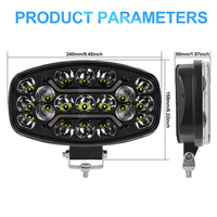9 pouces camion phare Led haute puissance DRL brouillard conduite lampe projecteur pour jeep wrangler Jk accessoires Offroad lampe barre sur le toit