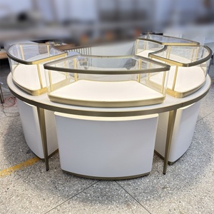 Cao cấp cong vàng trang sức hiển thị bảng sang trọng Vòng Kính Boutique đồ trang sức hiện đại cửa hàng truy cập Showcase cho cửa hàng đồ trang sức - Product Image 1