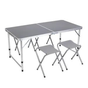 Table de pique-nique pour camping en plein air Table pliable moderne en aluminium avec cadre en aluminium de haute qualité King Size