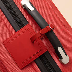 Etiquettes à bagages d'aéroport en cuir véritable en vrac d'usine étiquette de sac de <span class=keywords><strong>voyage</strong></span> de valise carte d'embarquement d'<span class=keywords><strong>avion</strong></span> personnalisée avec couverture privée - Product Image 4