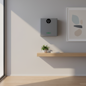 Batterie murale LiFePO4 haute capacité 5 kWh 51,2 V, système de stockage d'énergie à cycle profond pour panneaux solaires domestiques - Product Image 1