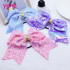 ربطات شعر جديدة بفيونكة وترتر جوجو للبيع بالجملة إكسسوارات شعر لطيفة للأطفال ربطات شعر لامعة على شكل ذيل حصان - Product Image 1