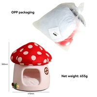 Champignon Lit universel pour chat Quatre saisons Maison d'évasion semi-fermée pour chat mignon Maison d'évasion pour bébé chat