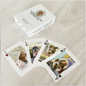 <span class=keywords><strong>Jeu</strong></span> de divertissement commémoratif sur le thème des animaux de conception haut de gamme cartes de poker impression cadeau personnalisé jeux de cartes à jouer - Product Image 3