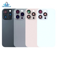 Untuk iPhone 16 Pro Max penggantian perumahan Panel telepon baterai penutup belakang kaca dengan bingkai lensa kamera bagian tahan air