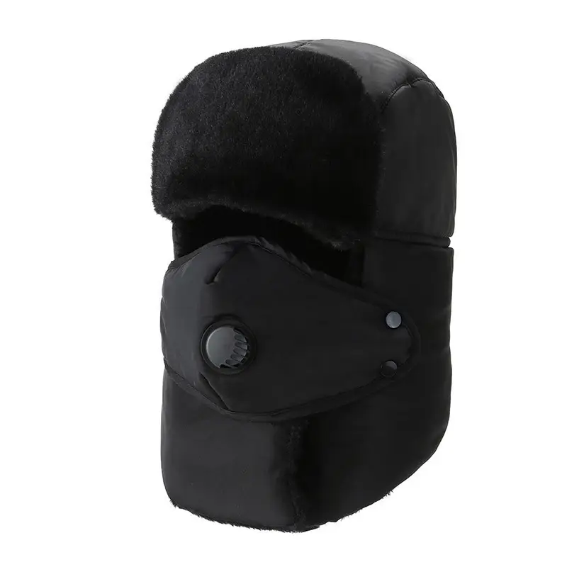 Kış Trooper şapka bombacı şapkalar maske ve kulak rüzgar geçirmez kayak kap sıcak yumuşak erkek kadın bere