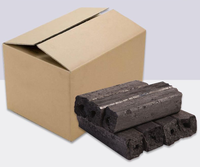 Briquettes de charbon de bois hexagonales en sciure de bois dur, fabriquées à la machine, haute densité 7000-8000 Kcal/kg, faible teneur en cendres 3,0-5,0%, pour barbecue