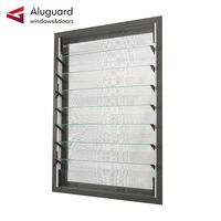 Aluguard USA Standard Moderne Luxe Porte Obturateur Conception Ventilation Aérienne Installation Facile Fenêtres à Persiennes en Verre Alliage d'Aluminium