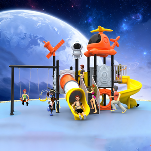 <span class=keywords><strong>Parc</strong></span> d'aventure en plein air avec toboggan et balançoires en PVC et acier pour les zones résidentielles publiques, les écoles et les garderies - Product Image 2