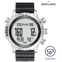 Jam Tangan Digital North Edge Aqua 2023 Hot Sale dengan Penunjuk Bercahaya, Bahan Stainless Steel, Tahan Air untuk Olahraga, Jam Tangan Pintar untuk Pria