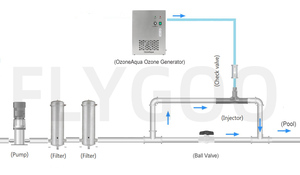 Flygoo respetuoso con el medio ambiente 7G 10g 15g piscina generador de ozono refrigerado por aire equipo de ozono - Product Image 4