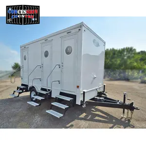 Pabrik Cina Harga Grosir Portabel Toilet Trailer Luar Ruangan Umum Portabel Toilet Trailer untuk Dijual