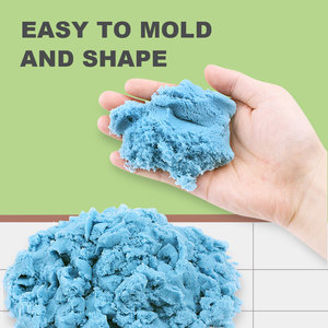 Set di Sabbia Magica Spaziale Fai-da-Te con Stampi di Animali Marini, Sabbia Colorata Sensoriale Cinetica Morbida per Bambini - Product Image 5