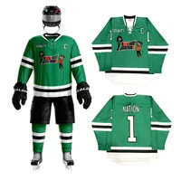 Wholesale custom made design Professional team ice hockey uniforms cheap  european hockey jerseys From m.
