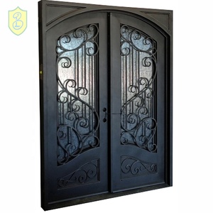 <span class=keywords><strong>Ventanas</strong></span> y <span class=keywords><strong>Puertas</strong></span> Francesas de Hierro Forjado Estilo Europeo con Paneles de Vidrio - Product Image 2