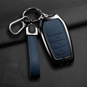 Nouvelle coque de protection pour clé de voiture en alliage de zinc et cuir pour Toyota CHR Hilux Fortuner Land Cruiser 200 Camry Corolla Crown RAV4 Highland - Product Image 1