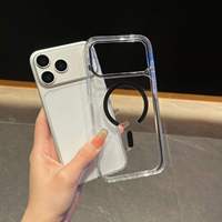 Funda Magnética Transparente para Teléfono con Borde Colorido para iPhone 18 Pro Max 17 16 Plus 15 14 13, Antiamarilleo, Cubierta de Múltiples Colores Brillantes