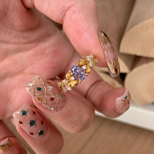 แหวนเงินแท้ S925 ดีไซน์หรูหรา รูปดอกบาวฮินี ขัดเงา สไตล์วินเทจ สำหรับผู้หญิง แหวนปลายนิ้ว ประดับเพชร - Product Image 1