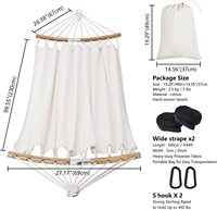 Hamac portable en toile de coton pour 2 personnes pour le camping dans les arbres et la plage Hamac double robuste et confortable