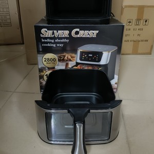 Friteuse à air Silver Crest 12L 2800W, revêtement céramique antiadhésif, design carré, appareil de cuisson électrique - Product Image 5