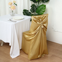 Wholesale Hot Selling Chair Covers Silk Satin Chair Cover Seat for Weddings Hotel Banquet Outdoor Party Home Decor