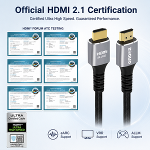 Câble HDMI 2.1 mâle-mâle 8K 48 Gbps ultra haute vitesse 8K/60Hz 4K/120Hz 144Hz tressé - Product Image 4