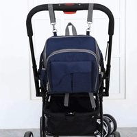 Grand sac à dos pour couches imperméable, sac à couches pour bébé pouvant contenir un ordinateur portable de 14 pouces, sac à couches multifonctionnel de voyage en Oxford pour maman et papa