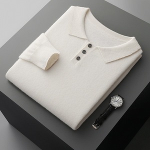 Automne hiver hommes affaires décontracté laine tricots nouveau première ligne vêtement pour <span class=keywords><strong>polo</strong></span> solide foncé usine cheveux col pull - Product Image 1