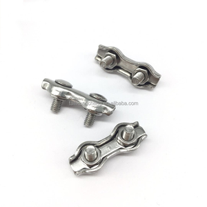 Usine de matériel acier inoxydable de qualité Marine 304 3mm double pince de câble pince de câble métallique - Product Image 4