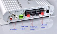 LP-838 araba amplifikatör 12V Hi-Fi 2.1 stereo ses amplifikatörü güçlendirici radyo CD MP3 MP4 Stereo AMP bas hoparlör oyuncu
