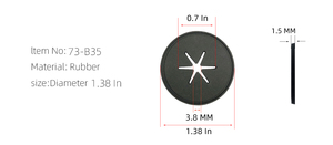 In Stock 1.38 Inch PVC Rubber Earphone Port <b>Patch</b> <b>Sew</b> <b>On</b> Cable Through Hole Label for Backpacks - Product Image 2
