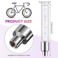 Lumières de vélo 1 pièce, capuchon de valve de roue de vélo LED, lumière néon pour rayons, lampe clignotante, accessoires de vélo