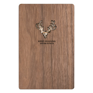 Ensemble de carnets en bois, style luxe léger haut de gamme, bloc-notes professionnel A5, design visuel saisissant, options de personnalisation, cadeau - Product Image 5