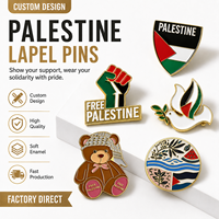 Vente en gros en stock – Broches personnalisées drapeau palestinien, badges en métal émaillé souple, broches Free Palestine – Direct usine