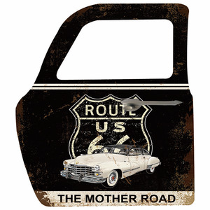 Panneau métallique vintage Route 66 <span class=keywords><strong>des</strong></span> États-Unis, enseigne murale rétro pour <span class=keywords><strong>garage</strong></span>, décoration de porte de voiture, enseigne de bar en métal - Product Image 2