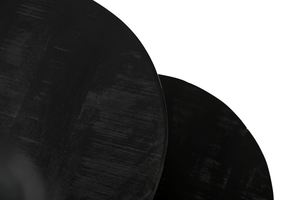 Juego de mesas de centro modernas de alta calidad, juego de 2 mesas de centro redondas de hierro/madera, muebles de sala de estar a precio de mayoreo. - Product Image 4