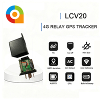 Traceur GPS 4G LOTIMCLOUD LCV20 Mini pour moto et automobile avec coupure moteur à distance, fixation tableau de bord, détection ACC et rechargeable via PC