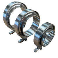 Collier de serrage en V robuste en acier inoxydable avec kit de brides mâle-femelle, connecteur universel pour tuyau d'échappement automobile