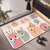 Tapis de salle de bain HM personnalisé en boue de diatomée 2,5 mm, séchage rapide, absorbant, antidérapant, résistant à l'usure, OEM ODM