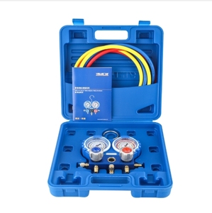 Manomètre de collecteur de réfrigérant Value VMG-2-R134A-B avec connecteur rapide, double vanne, pour remplissage de liquide de climatisation - Product Image 1