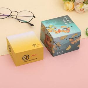 Benutzer definierte Großhandel Super farbiges Papier 3x3 Notizblock Haft notizen Kreative selbst klebende Stick Notiz blöcke Büro Schule Briefpapier - Product Image 5