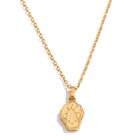 Collier pendentif chou en métal JINYOU 1044, motif dessin animé mignon, bijoux en acier inoxydable, chaîne plaquée or, étanche