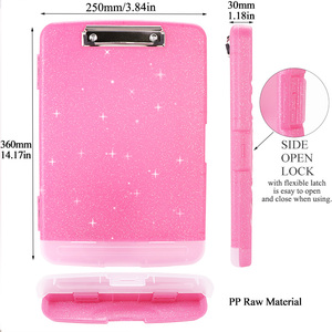 Sunshing điều dưỡng nhựa <span class=keywords><strong>clipboard</strong></span> với lưu trữ thi tài liệu nộp hồ sơ lưu trữ Trường hợp vật tư văn phòng A4 clipboards tập tin thư mục hộp - Product Image 2